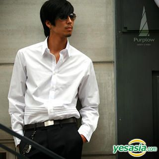 Waist Pintuck Shirt in White Waist Pintuck Shirt in White