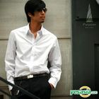 Purplow - Waist Pintuck Shirt in White