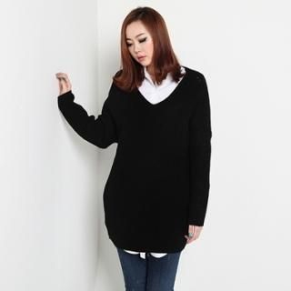 V-Neck Knit Tunic