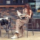 REDOPIN - Leopard Print Maxi Dress