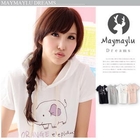 Maymaylu Dreams - 'Elephant' Print Short-Sleeve Hooded Pullover