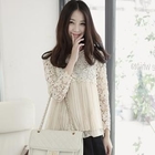 LORIKEET - Pleated A-Line Lace Top