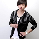 SeventyAge - Long-Sleeve Striped Cardigan