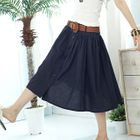 Tokyo Fashion - Button-Front Belted Long Skirt