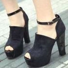Mancienne - Open-Toe Ankle-Strap Platform Pumps