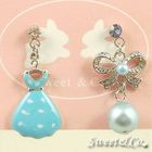 Sweet & Co. - Mini Blue Dress & Ribbon Earrings