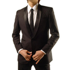 Purplow - Pinstriped Tuxedo Jacket