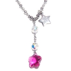 6thJune - 'Trio' Necklace with Purple Swarovski Crystal