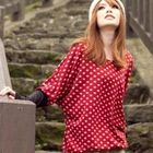 Tokyo Fashion - Dolman-Sleeve Patterned Panel Top