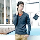 INTHING - Long Sleeve V-Neck Knit Top