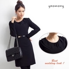 yeomong - Layered Collar Dress with Belt