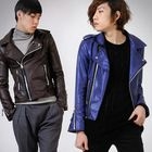 deepstyle - Faux Leather Biker Jacket