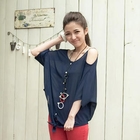 eFashion - Cut Away-Sleeve Chiffon Top