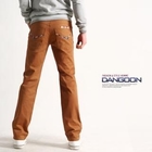 DANGOON - Plaid Trim Slim-Fit Pants