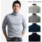 MINE M HOMME - Turtleneck Rib-Knit Top