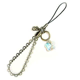 'Floret' Mobile Strap with Swarovski Sparkling Clear Crystal Flower 'Floret' Mobile Strap with Swarovski Sparkling Clear Crystal Flower
