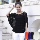 LORIKEET - Dolman-Sleeve Pointelle-Knit Top
