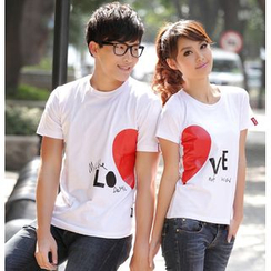 Porspor - Short-Sleeve Printed Couple T-Shirt Porspor - Short-Sleeve Printed Couple T-Shirt