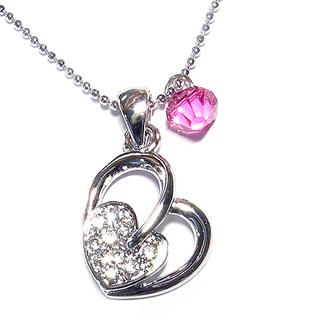 'Precious Heart' Necklace with Pink Swarovski Crystal 'Precious Heart' Necklace with Pink Swarovski Crystal