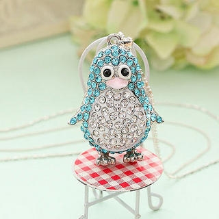 Rhinestone Penguin Necklace