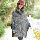 CatWorld - Cowl-Neck Wide-Sleeve Oversized Sweater