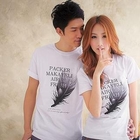 Sha 2 Shop - Scoop Neck Short-Sleeve Print Tee