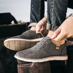 MR.GONG - Lace-Up Faux-Leather Shoes MR.GONG - Lace-Up Faux-Leather Shoes