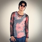 De Karma - Dyed Long-Sleeve Mesh Top