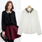 Black Queen - Sequined Collar Blouse