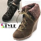Marcella - Fleece-Lined Wedge Ankle Boots