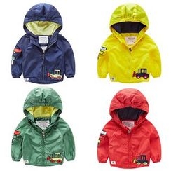 DEARIE - Kids Applique Hooded Windbreaker DEARIE - Kids Applique Hooded Windbreaker