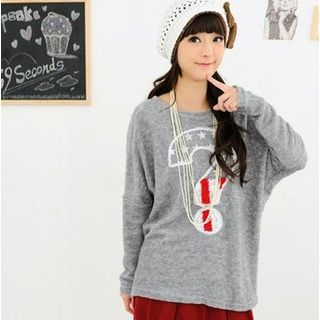 '?' Print Knit Top '?' Print Knit Top