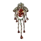 Briolette - Small Drops Accent Jeweled Brooch