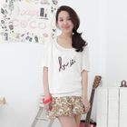 prischu essentials - Bubble Hem Floral Skirt