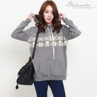 Stylementor - Brushed Fleece Nordic Pattern Hoodie