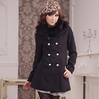 JK2 - Faux-Fur Collar Double-Breasted Coat