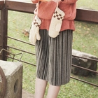 CatWorld - Pleated Velvet Midi Skirt