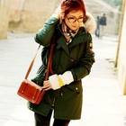 Ando Store - Faux Fur Trim Appliqué Hooded Jacket