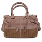 REDOPIN - Pocket Front Knit Panel Satchel