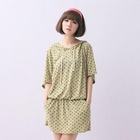 CatWorld - Wide-Sleeve Heart-Print Hooded Dress