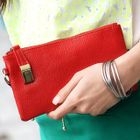 SO Central - Genuine Leather Push-Lock Pouch
