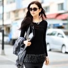 SOHO Central - Faux Leather Hem Tunic