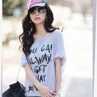Melissa - Set: Printed Knit Top + Striped Camisole