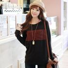 CLICK - Stripe-Accent Knit Top