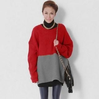 Color-Block Knit Sweater Color-Block Knit Sweater