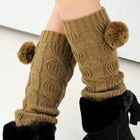 59 Seconds - Cable-Knit Pom-Pom Leg Warmer