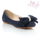 Nongli - Beaded Bow-Accent Flats