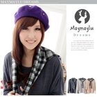 Maymaylu Dreams - Set: Dolman-Sleeve Top+Plaid Scarf