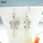 Miss Girl - Rhinestone Butterfly Earrings