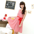 59 Seconds - V-Neck Chevron Dress with Sash
